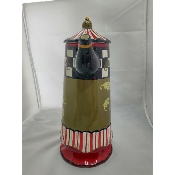 RARE Amber Rose Xmas/Christmas Coffee Pot by Nanette Vacher - Picture 4 of 8